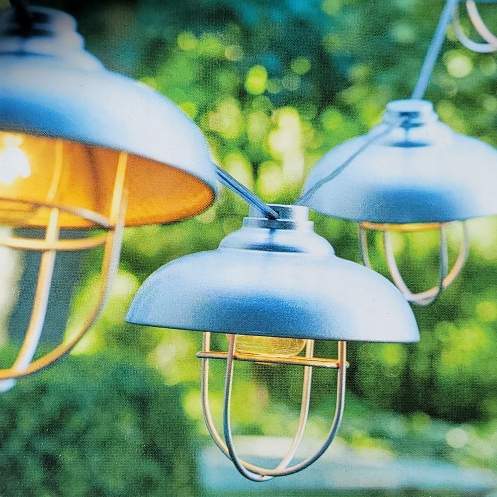 Outdoor Metal wire cage string lights